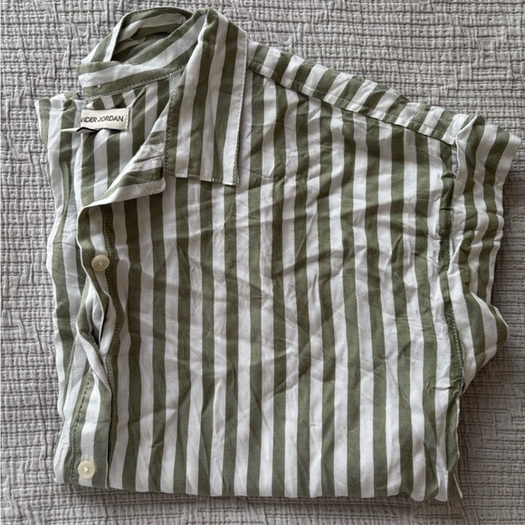 Alexander Jordan Green & White Striped Blouse - Picture 5 of 14